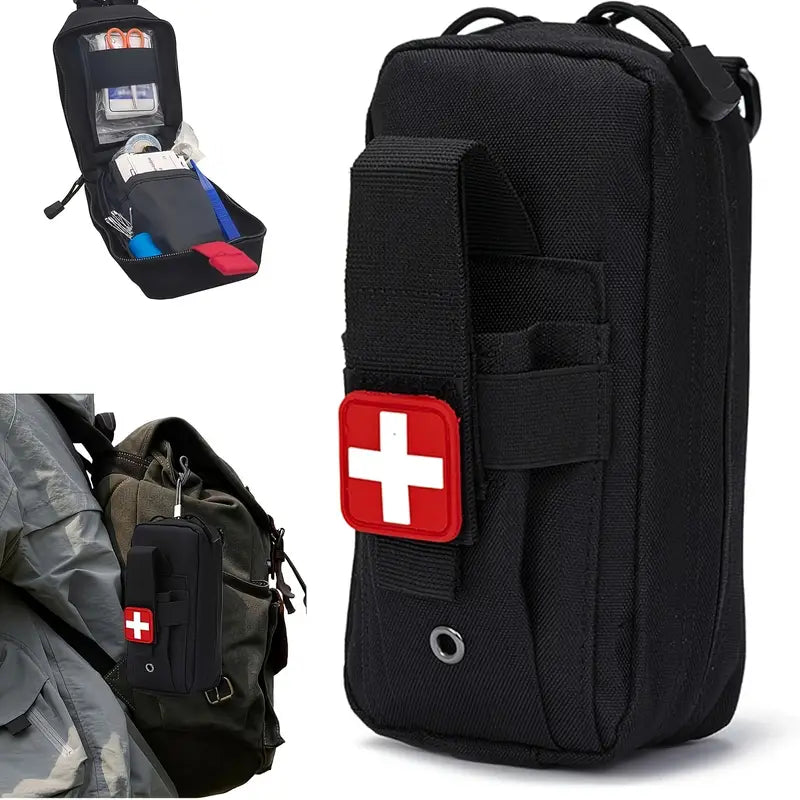 Premium Tactical First Aid Kit IFAK - MOLLE Compatible EMT Medical Emergency Survival Kit for Outdoor, Camping, Hiking, Hunting, Car, Home, Workplace