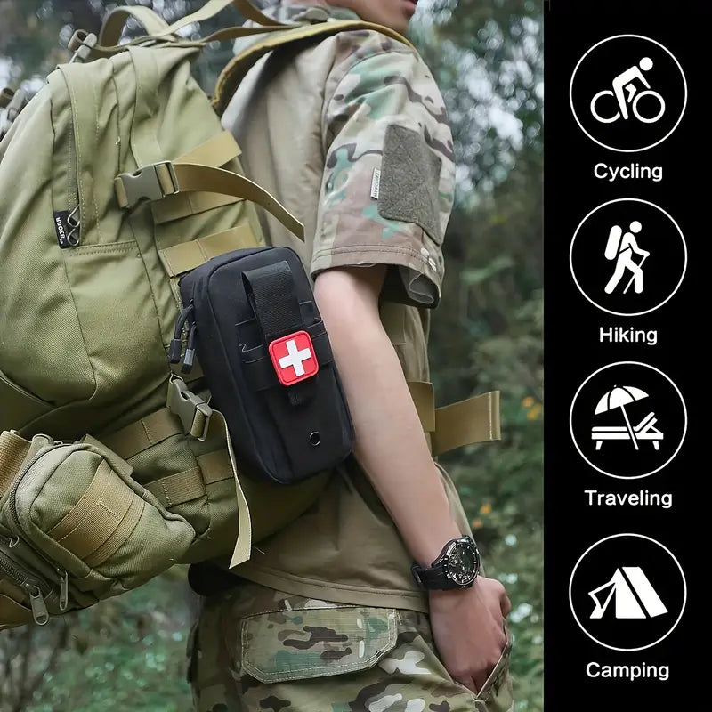 Premium Tactical First Aid Kit IFAK - MOLLE Compatible EMT Medical Emergency Survival Kit for Outdoor, Camping, Hiking, Hunting, Car, Home, Workplace