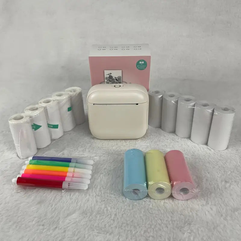 Portable Thermal Printer with Instant Print - USB-Powered Compact Thermal Printer for iOS/Android Devices, Instant Photo & Document Printing, Portable Office & Home Use