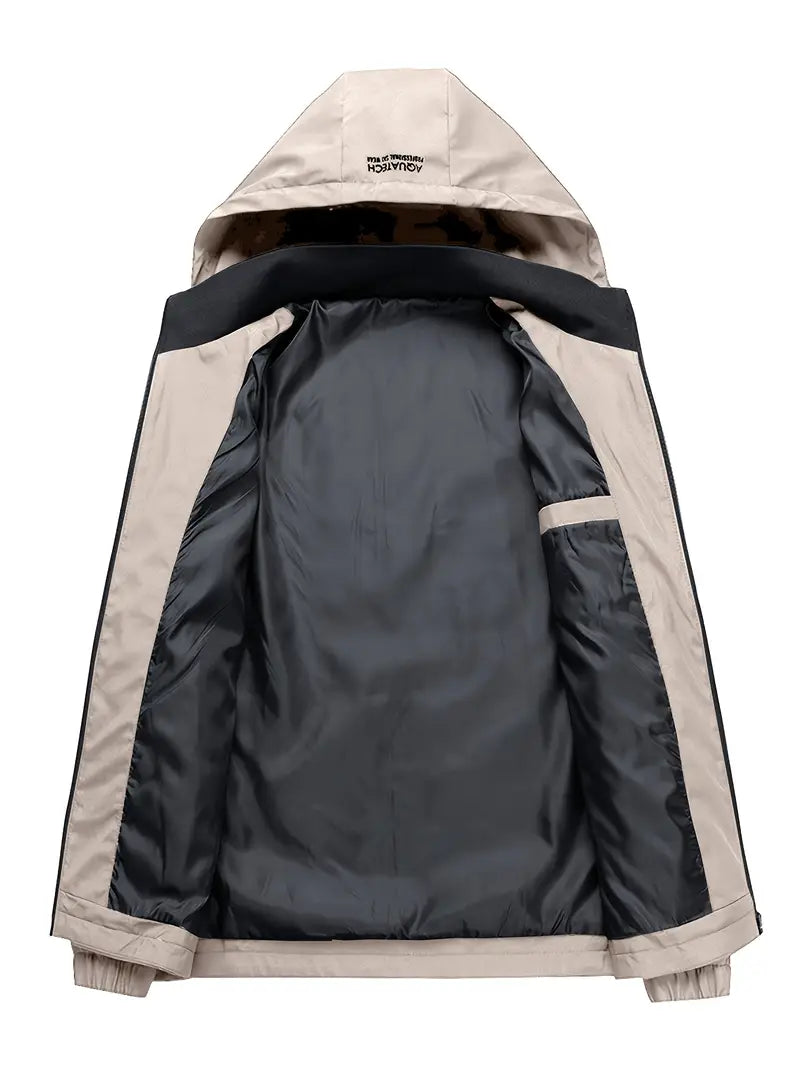 Stylish Hooded Windproof Jacket - New Men's Spring and Autumn Sports and Outdoor Casual Wear - Featuring Zippered Pockets