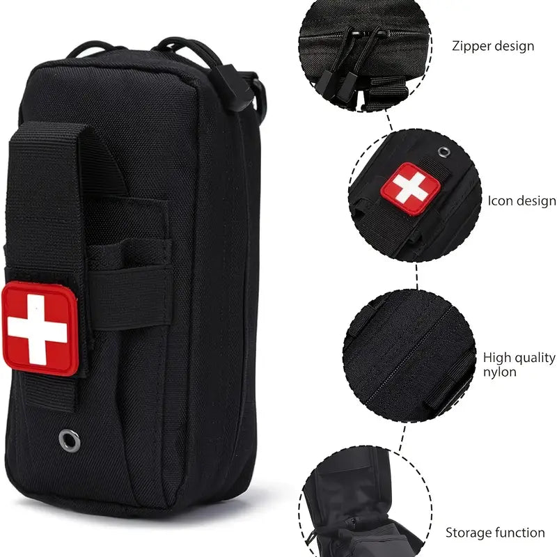 Premium Tactical First Aid Kit IFAK - MOLLE Compatible EMT Medical Emergency Survival Kit for Outdoor, Camping, Hiking, Hunting, Car, Home, Workplace