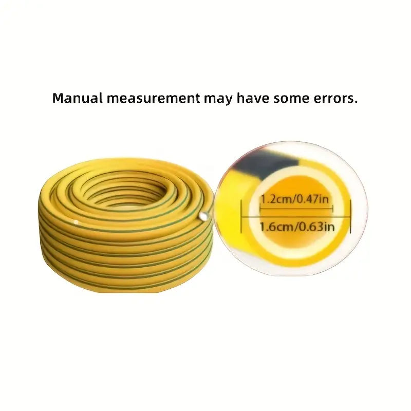 Flexible Water Hose with Quick Connector - Durable PVC & Elastane Blend, High-Pressure Resistant, US/EU Threads for Garden, Lawn, Car Washing, Garage Irrigation & Outdoor Cleaning