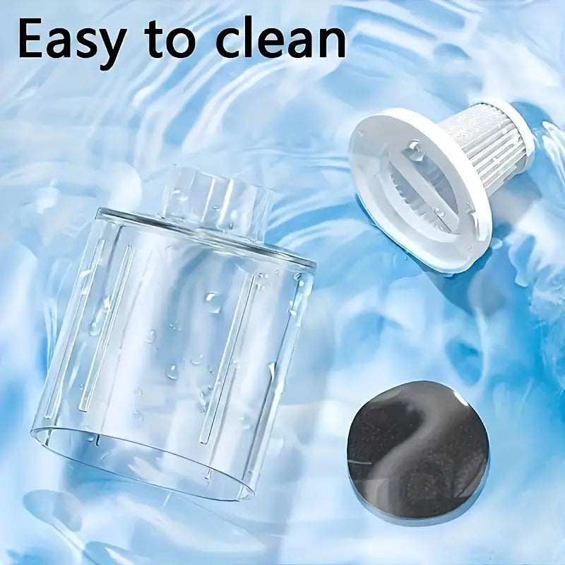 High-Suction Cordless Handheld Vacuum Cleaner - Rechargeable, Cyclonic Design for Home Use with USB Charging