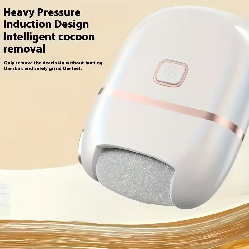 1pc Rechargeable Electric Foot Grinder with Three Replaceable Grinding Heads, Thick Grinding Head for Thick Polishing, Portable and Easy to Use, USB Charging